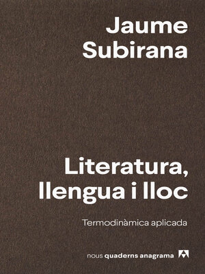cover image of Literatura, llengua i lloc